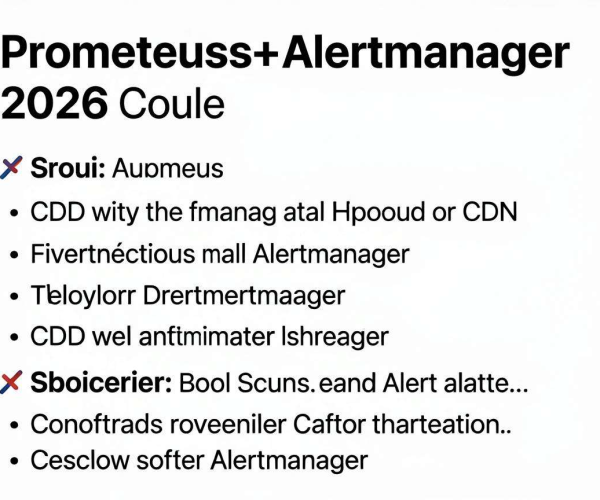 CDN实时告警配置通知教程：Prometheus+Alertmanager 2026部署方案