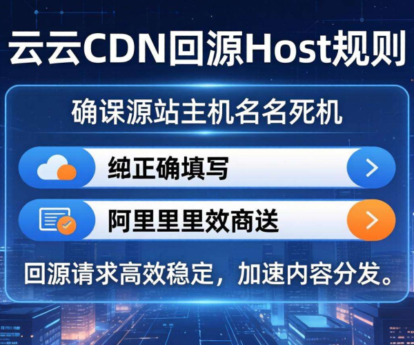 阿里云CDN回源Host 2026：正确填写规则全解析