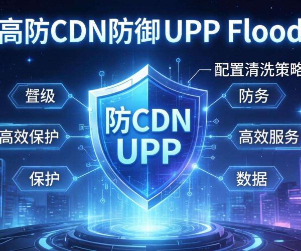 高防CDN防御UDP Flood时的清洗策略配置方法