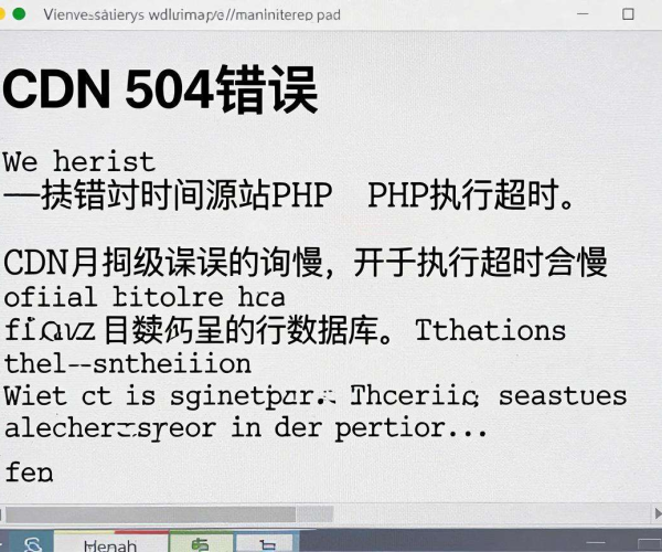 CDN 504错误：是源站PHP执行超时还是数据库查询慢？
