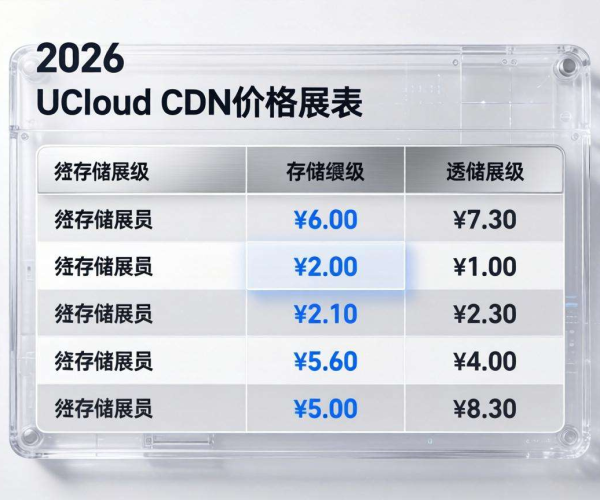 2026 UCloud版CDN价格表：全面呈现，洞悉成本新趋势