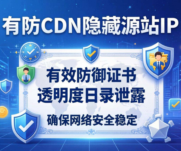 高防CDN隐藏源站IP，能否抵御证书透明度日志泄露风险？