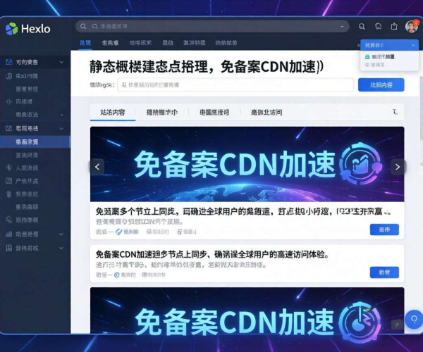 免备案CDN助力Hexo静态博客：搭建与使用指南