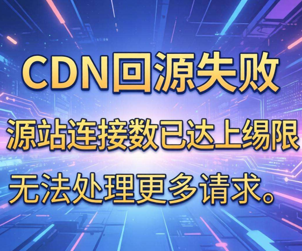 CDN回源失败，是源站连接数被打满所致吗？