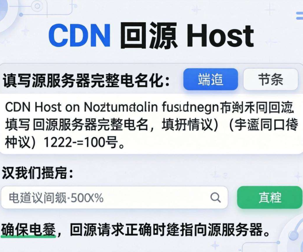 CDN回源Host填写正确规则解析