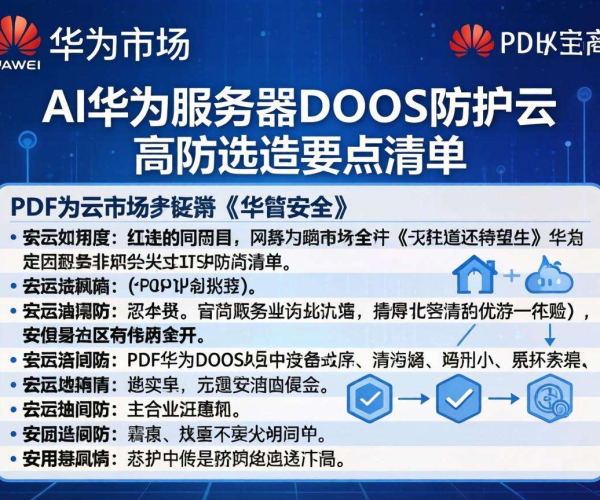 APP服务器DDoS防护云高防选型要点清单——华为云市场视角