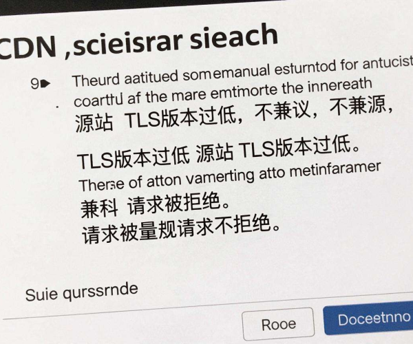 CDN回源失败,祸首是源站TLS版本过低不兼容?