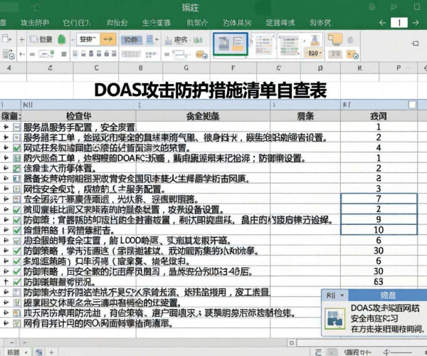 网站DDoS攻击防护措施清单自查表Excel版：助力安全自查