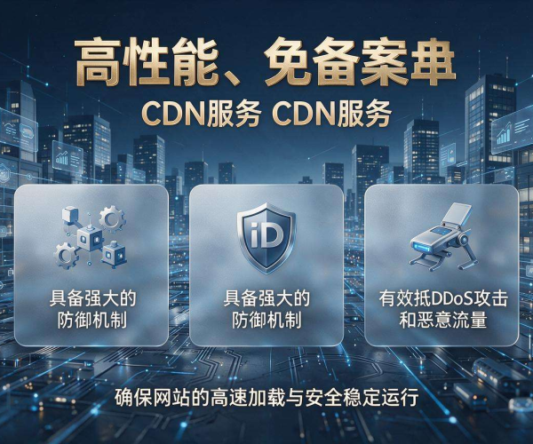 2024免备案高防CDN推荐 强防护快访问不踩坑