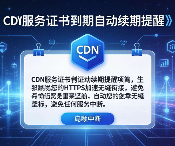 国内CDN的HTTPS加速是否支持证书到期自动续期提醒