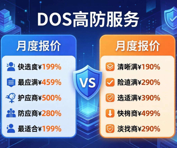 DDoS高防月报价大对比，不同方案价格差异全揭秘