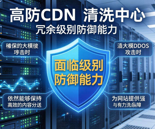 香港高防CDN防御能力与清洗中心冗余级别解析