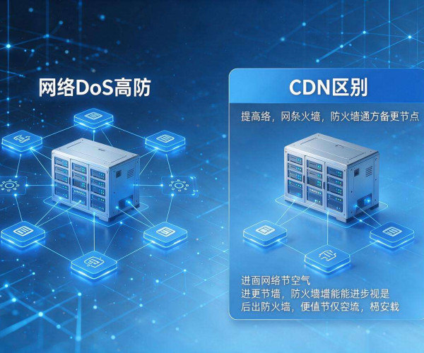 DDoS高防与CDN的核心区别及适用场景对比