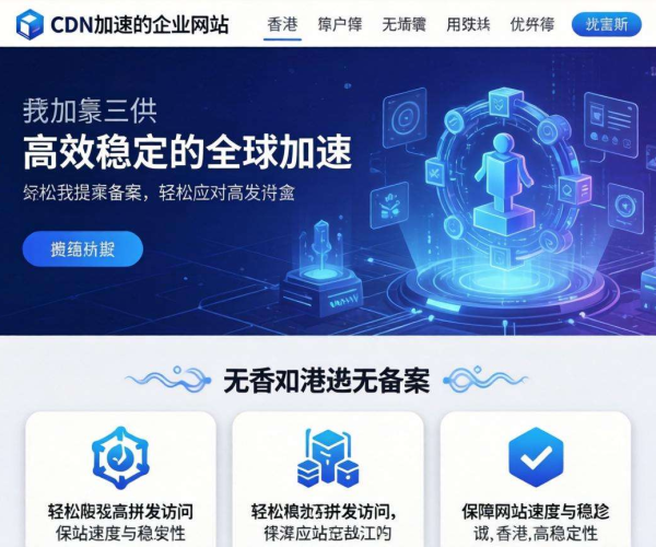 香港CDN助力企业站免备案加速，提升网站性能与用户体验