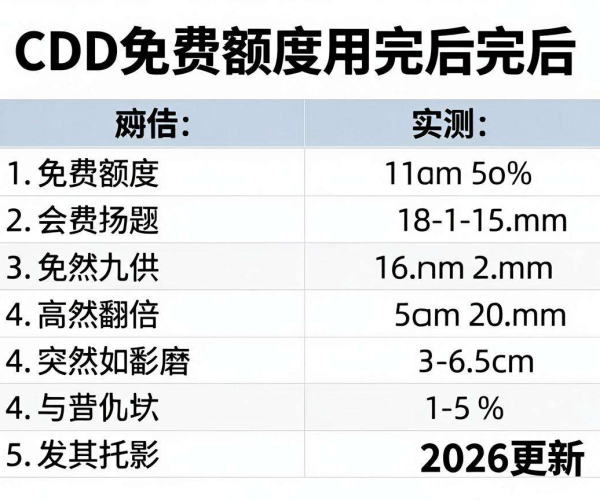 2026更新：实测各家CDN免费额度用完后价格是否会突然翻倍对比表
