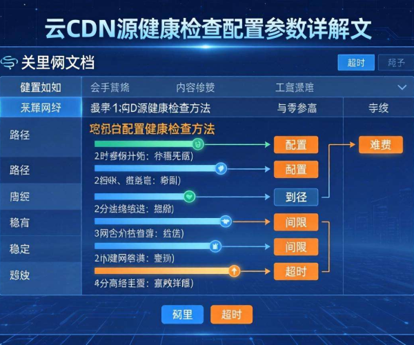 阿里云CDN回源健康检查：CDN健康检查配置参数详解文档