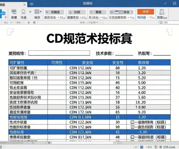 CDN招标技术参数模板下载Word版，助力2026年CDN项目招标
