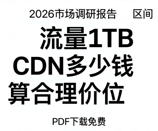 2026月流量1TB CDN合理价位区间市场调研报告PDF免费下载