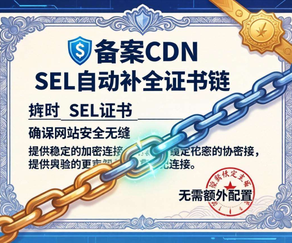 免备案CDN的SSL证书：是否支持证书链自动补全解析