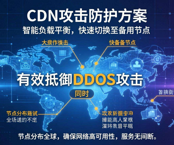 CC攻击困扰多，高防CDN快速切换开启安全防护新方案
