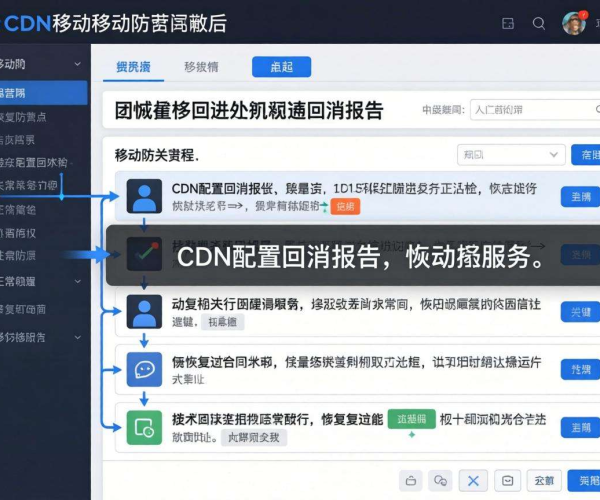 域名移动屏蔽后CDN配置回滚报告撰写要点及实操指南