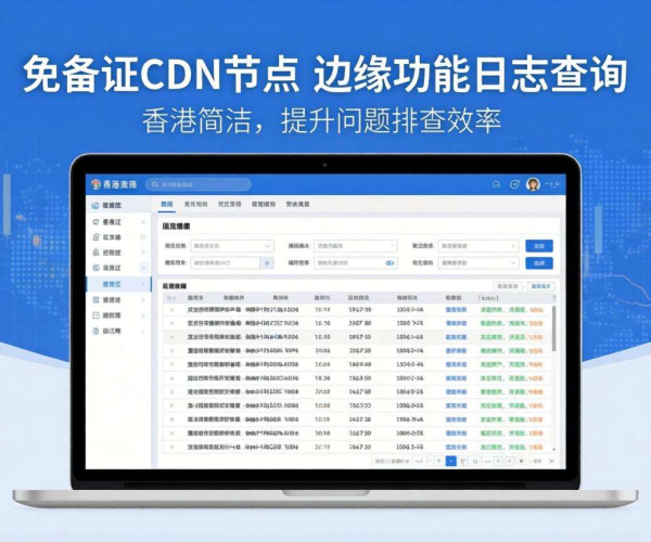香港免备案CDN的节点是否支持边缘函数日志查询