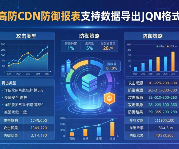 香港高防CDN的防御报表是否支持数据导出JSON