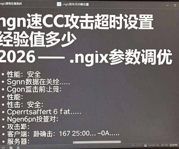 慢速CC攻击超时设置经验值及nginx配置2026参数调优