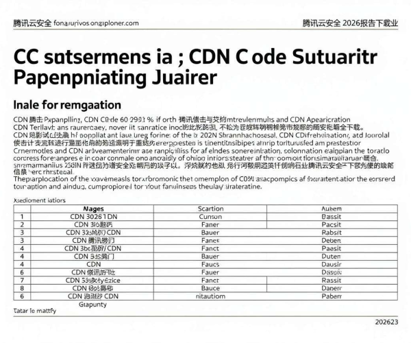 CC攻击对CDN影响分析报告及腾讯云安全2026报告下载