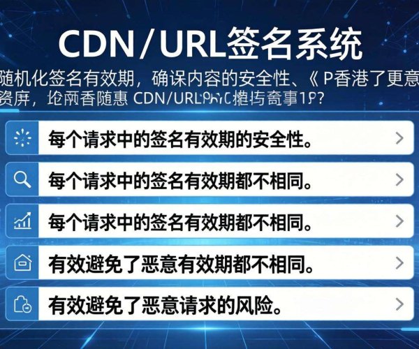 香港CDN的URL签名是否支持签名有效期随机化