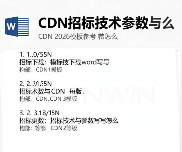 CDN招标技术参数写法模板下载 Word 版及 2026 模板参考