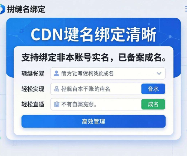 CDN域名绑定能否使用非本账号实名的已备案域名？