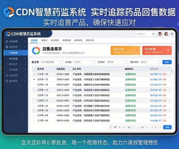 亚太CDN在智慧药监中的药品召回数据追踪