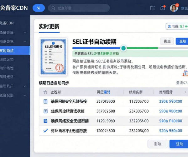 免备案CDN的SSL证书自动续期支持情况日志分析