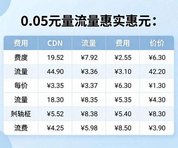 CDN流量良心价0.05元，对个人开发者超友好！