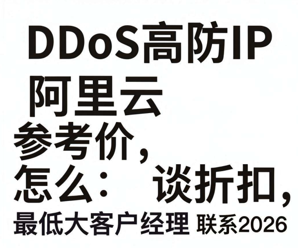 2026年阿里云DDoS高防IP参考价谈最低折扣及大客户经理联系方式