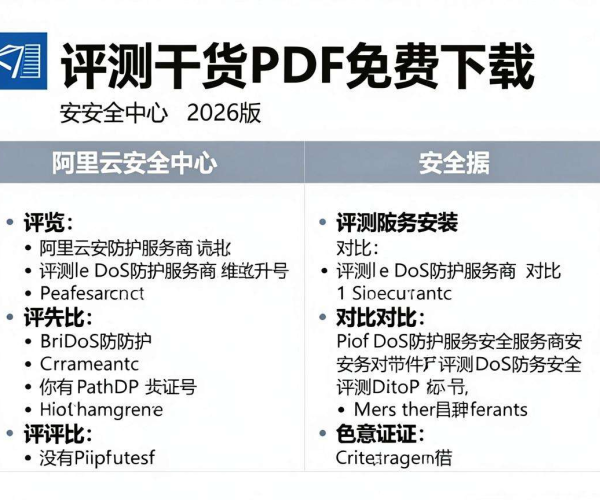 DDoS防护服务商对比评测干货PDF免费下载 阿里云安全中心2026版