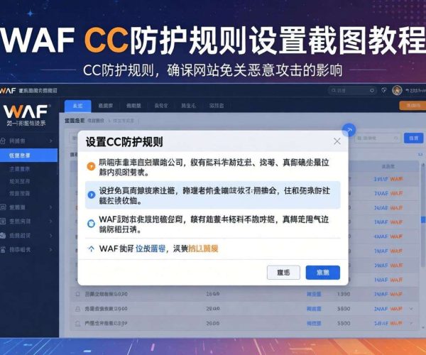 WAF CC防护规则设置截图教程：手把手教你搞定防护规则