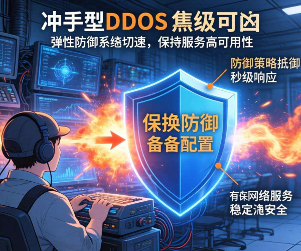 脉冲型DDoS攻击弹性防御实现秒级切换保障网络安全