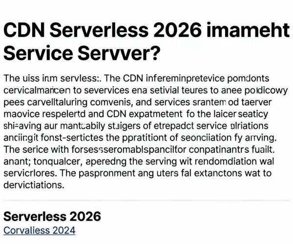 CDN边缘计算能否替代服务器？Serverless 2026思考参考