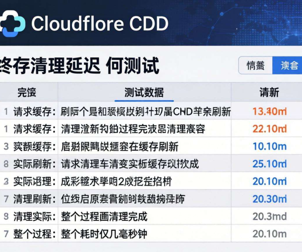 CDN刷新清理缓存耗时实测：Cloudflare数据揭秘