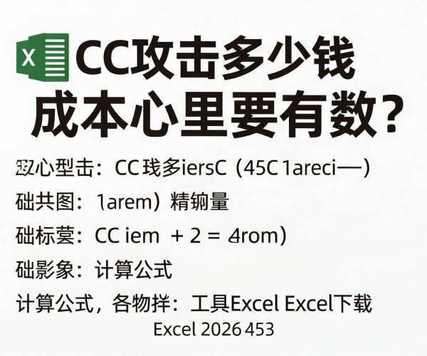 以防 CC 攻击：成本计算公式工具 Excel2026 下载助力心中有数