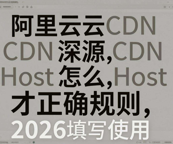 阿里云CDN回源Host正确填写规则及2026年使用指南