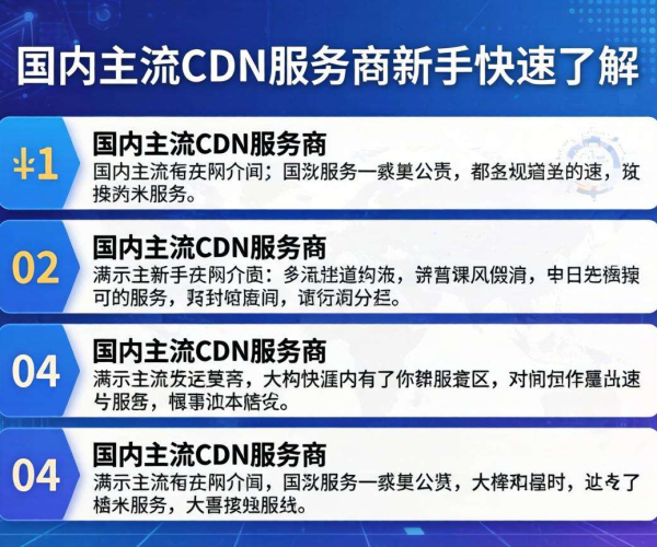 国内主流CDN服务商有哪些 新手必看