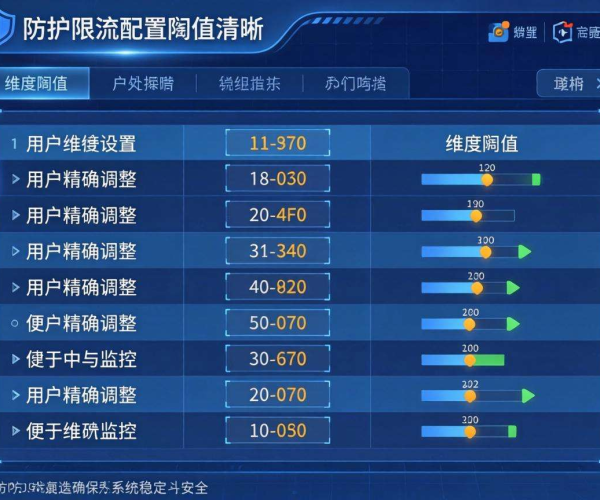 CC防护限流配置阈值的关键要点与实用设置策略