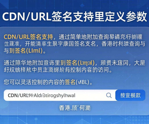 香港CDN的URL签名能否支持自定义参数