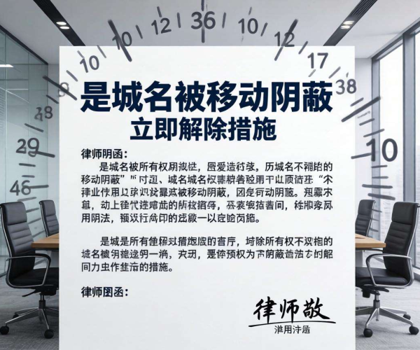 域名被移动屏蔽申诉律师函：合理维权，恢复域名正常使用之路