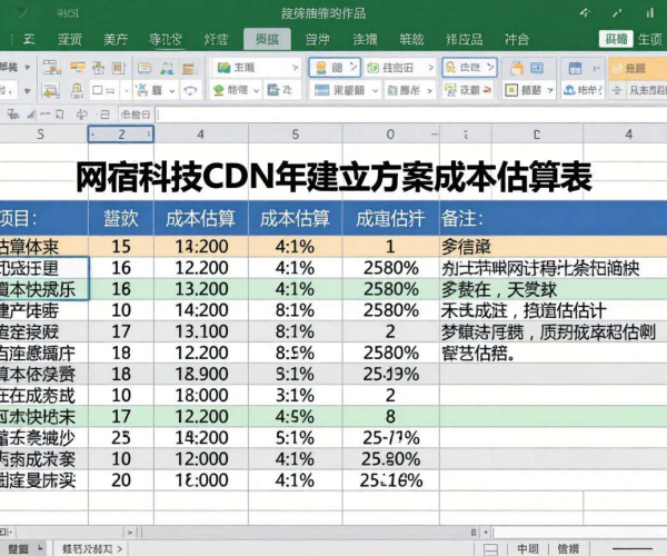 CDN自建方案成本估算表Excel：网宿视角深度剖析