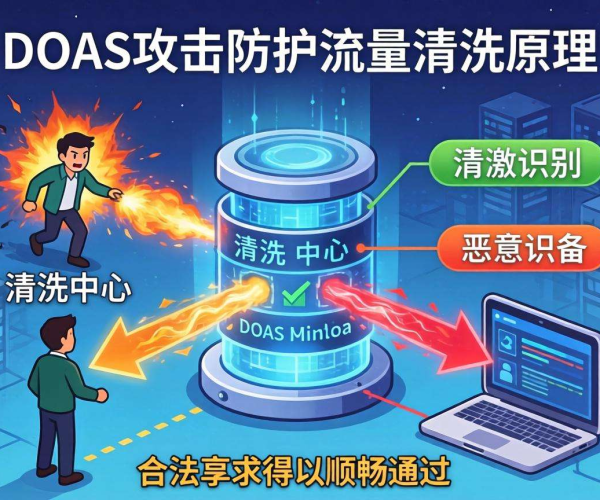 DDoS攻击防护流量清洗原理动画，揭秘抵御网络攻击的关键机制