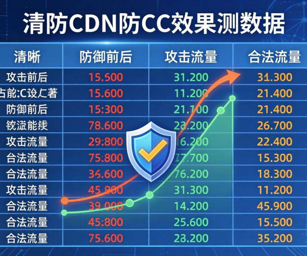 高防CDN防CC效果实测数据表揭秘，呈现真实防护效能
